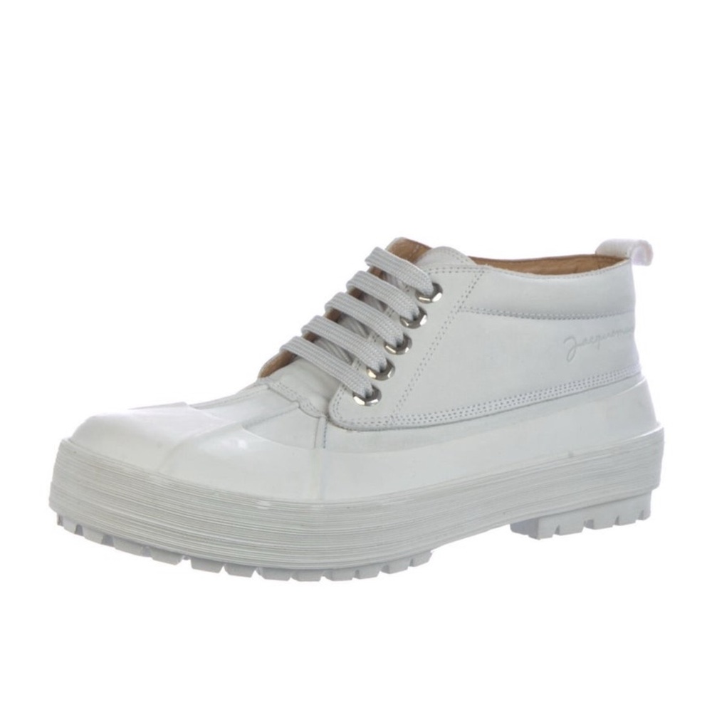 Jacquemus Les Meuiniers white lace up boots